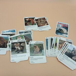 Animal Rummy Playing Cards Endangered Species Made in Germany Vintage 80s